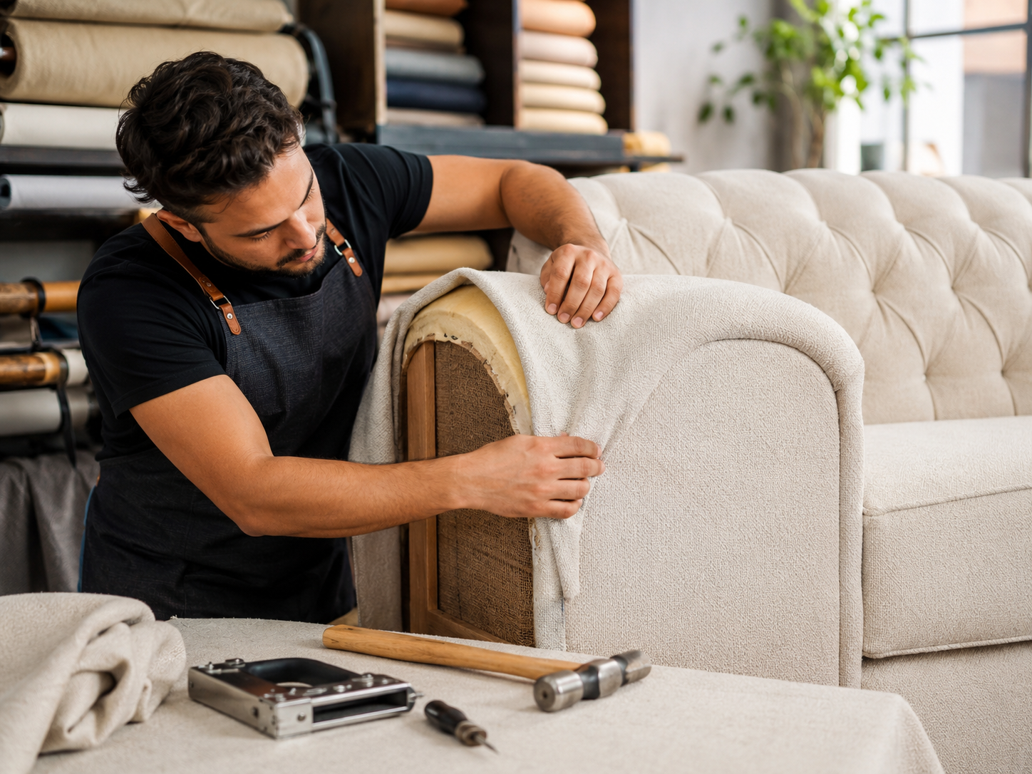 Sofa fabric change service